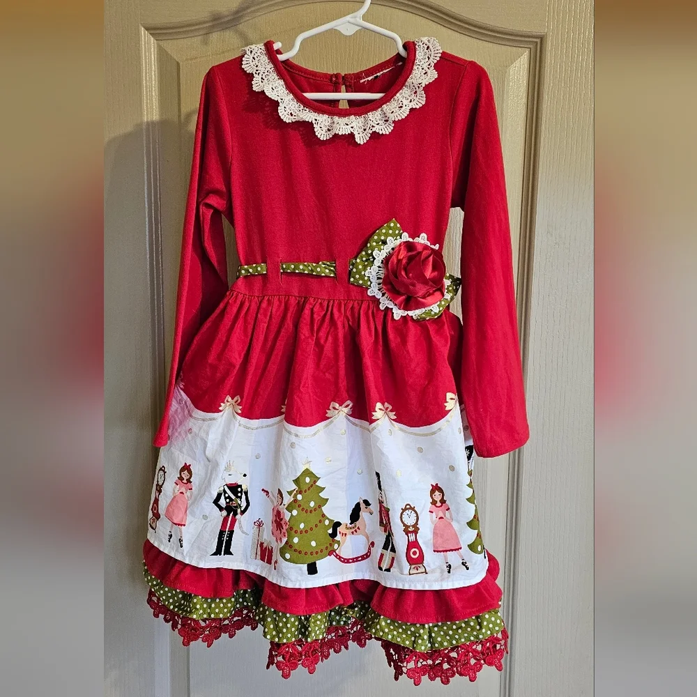 counting daisies christmas dress Designer Girls Darling Nutcracker Size 4/5 Baby girl